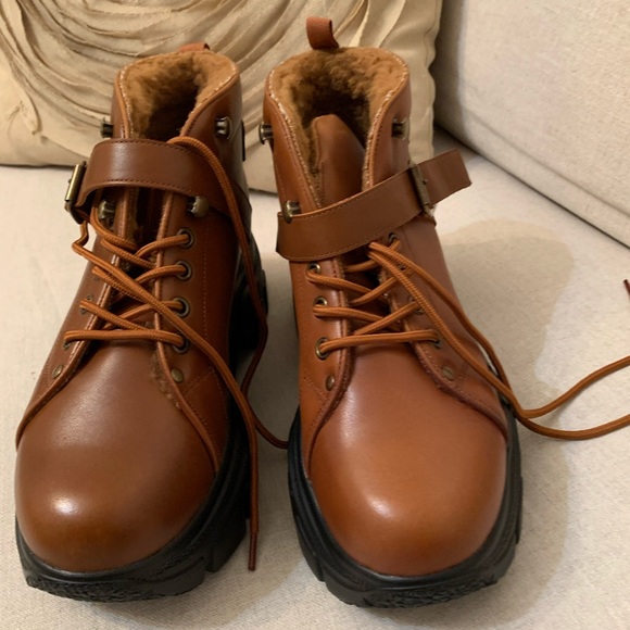 Jeffrey Campbell Accel Chunky Boots Faux Fur 8 - Picture 5 of 12